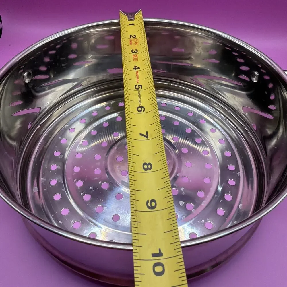 Stainless Steel Steamer Strainer 10” Diameter x 4” Deep